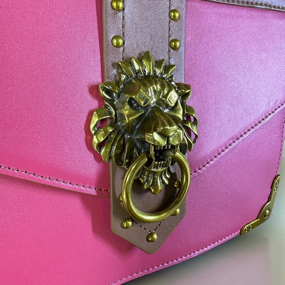 Sharif Legacy Museum Lion Knocker Leather Satchel Crossbody Bag - Sample Color - Picture 4 of 15